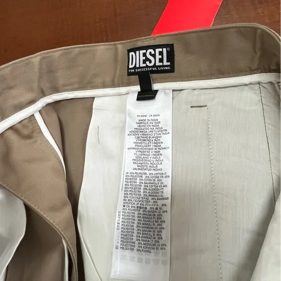 Diesel Tan and Black Men's Pants - Picture 6 of 8